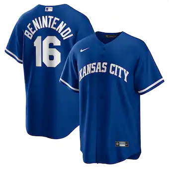 mens nike andrew benintendi royal kansas city royals altern
